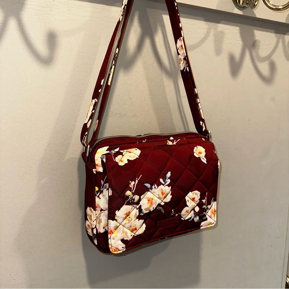 Vera Bradley Blooms & Branches Medium Hipster Crossbody Bag in Performance Twill